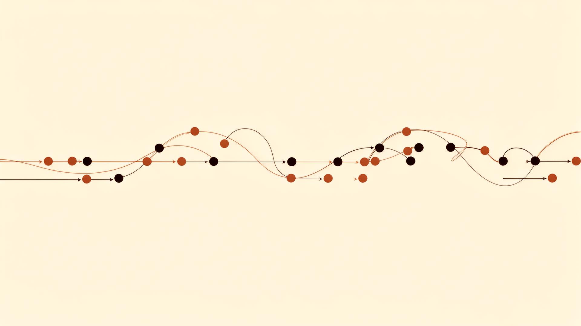 Abstract patient flow as connected dots and lines.